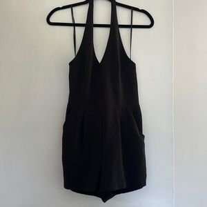 Black Halter Romper Shorts